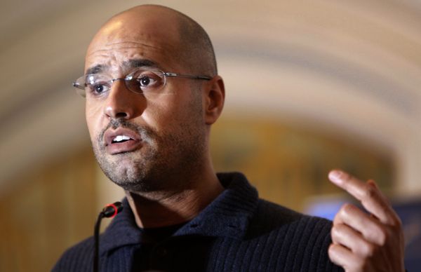 In this Feb. 25, 2011, file photo, Seif al-Islam Gadhafi, son of Libyan leader Moammar Gadhafi, speaks to the media at a press conference in a hotel in Tripoli, Libya In this Feb. 25, 2011, file photo, Seif al-Islam Gadhafi, son of Libyan leader Moammar Gadhafi, speaks to the media at a press conference in a hotel in Tripoli, Libya - Sputnik International