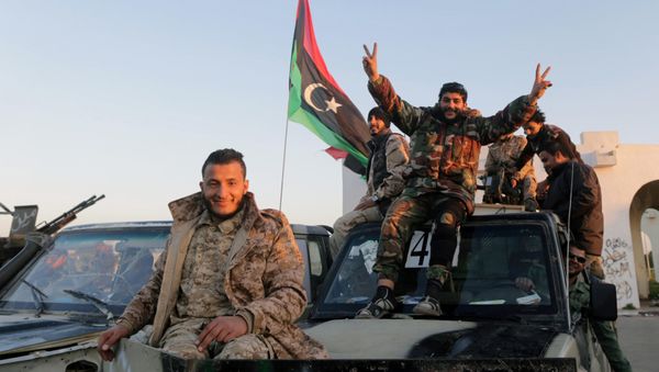 Libyans celebrate the sixth anniversary of the Libyan revolution, in Benghazi, Libya February 17, 2017 Libyans celebrate the sixth anniversary of the Libyan revolution, in Benghazi, Libya February 17, 2017 - Sputnik International