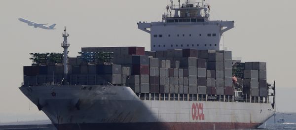 A container ship arrives at a port in Tokyo (File) A container ship arrives at a port in Tokyo (File) - Sputnik International