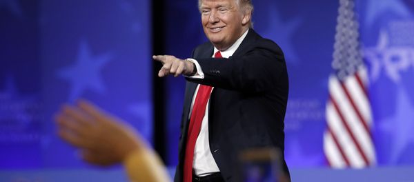 President Donald Trump points to a supporter after speaking at the Conservative Political Action Conference (CPAC), Friday, Feb. 24, 2017, in Oxon Hill, Md. President Donald Trump points to a supporter after speaking at the Conservative Political Action Conference (CPAC), Friday, Feb. 24, 2017, in Oxon Hill, Md. - Sputnik International