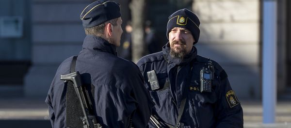 Armed police officers at the Gustaf Adolfs square in central Stockholm, Sweden. (File) Armed police officers at the Gustaf Adolfs square in central Stockholm, Sweden. (File) - Sputnik International