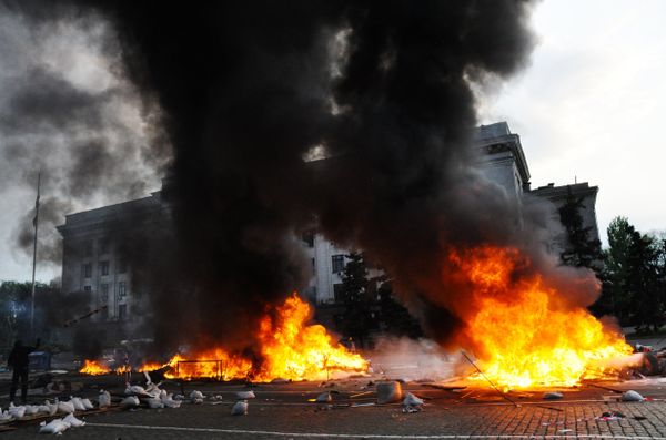 The House of Trade Unions building in Odessa on May 2, 2014 - Sputnik International
