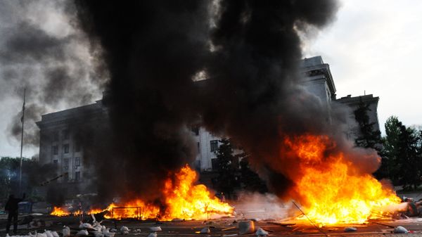 The House of Trade Unions building in Odessa on May 2, 2014 - Sputnik International