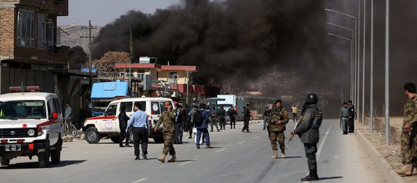 Smoke rises from a district police headquarters after a suicide bombing in Kabul, Afghanistan, Wednesday, March 1, 2017 Smoke rises from a district police headquarters after a suicide bombing in Kabul, Afghanistan, Wednesday, March 1, 2017 - Sputnik International