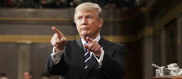 U.S. President Donald Trump reacts after delivering his first address to a joint session of Congress from the floor of the House of Representatives iin Washington, U.S., February 28, 2017 U.S. President Donald Trump reacts after delivering his first address to a joint session of Congress from the floor of the House of Representatives iin Washington, U.S., February 28, 2017 - Sputnik International