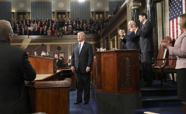U.S. President Donald Trump is applauded after delivering his first address to a joint session of Congress from the floor of the House of Representatives iin Washington, U.S., February 28, 2017 U.S. President Donald Trump is applauded after delivering his first address to a joint session of Congress from the floor of the House of Representatives iin Washington, U.S., February 28, 2017 - Sputnik International