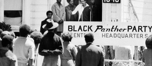 Black Panther Party Chairman Bobby Seale speaks outside of Party headquarters,1971 Black Panther Party Chairman Bobby Seale speaks outside of Party headquarters,1971 - Sputnik International