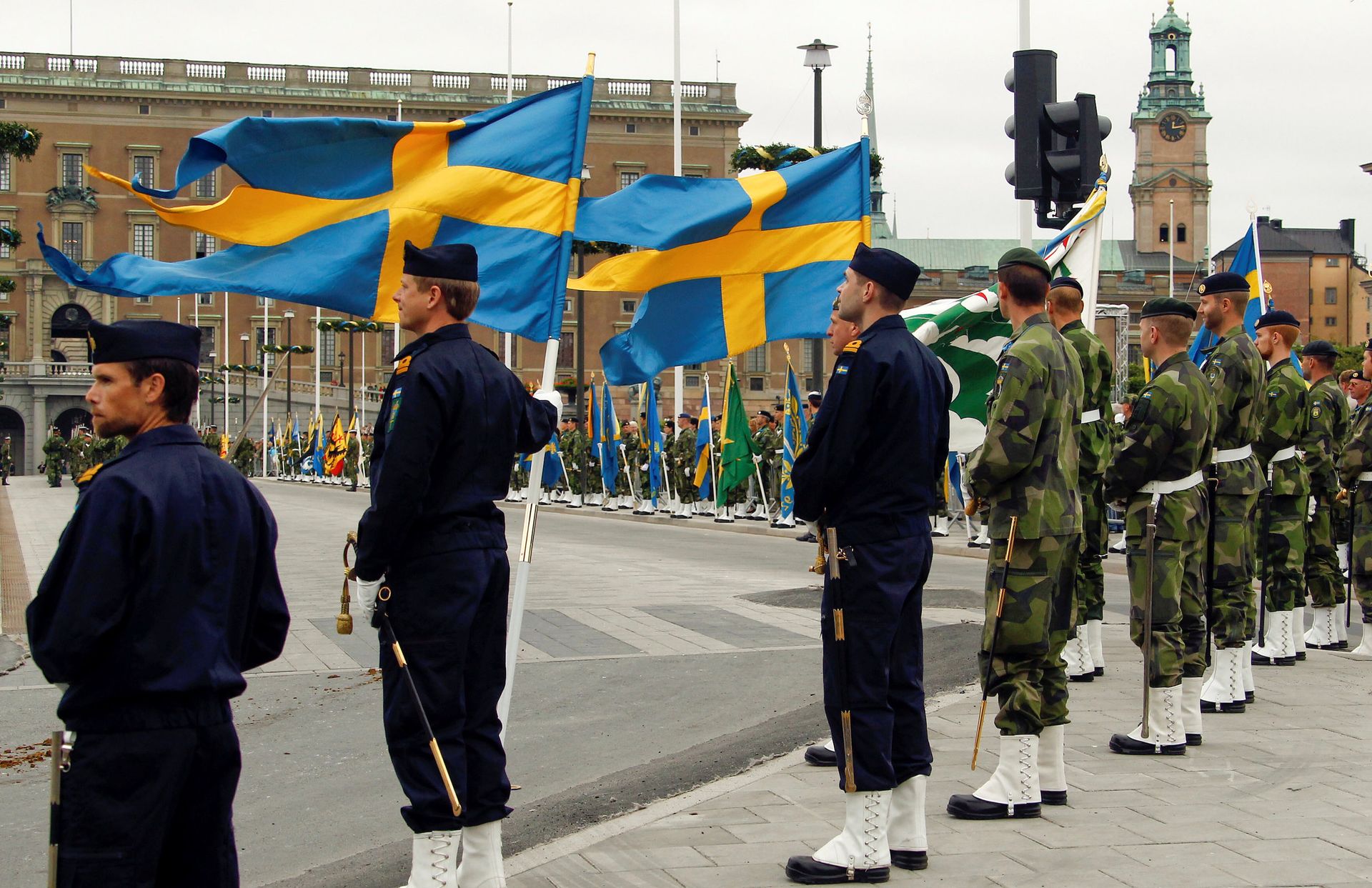 Swedish armed forces soldiers attend a rehearsal in front of the Royal Palace in Stockholm, Sweden (File) Swedish armed forces soldiers attend a rehearsal in front of the Royal Palace in Stockholm, Sweden (File) - Sputnik International, 1920, 25.08.2022