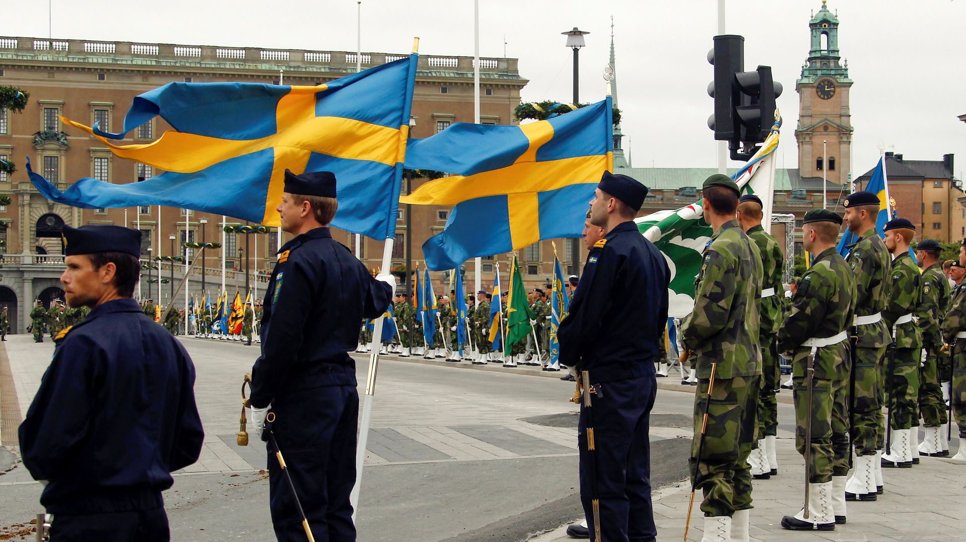 Swedish armed forces soldiers attend a rehearsal in front of the Royal Palace in Stockholm, Sweden (File) Swedish armed forces soldiers attend a rehearsal in front of the Royal Palace in Stockholm, Sweden (File) - Sputnik International, 1920, 09.06.2021