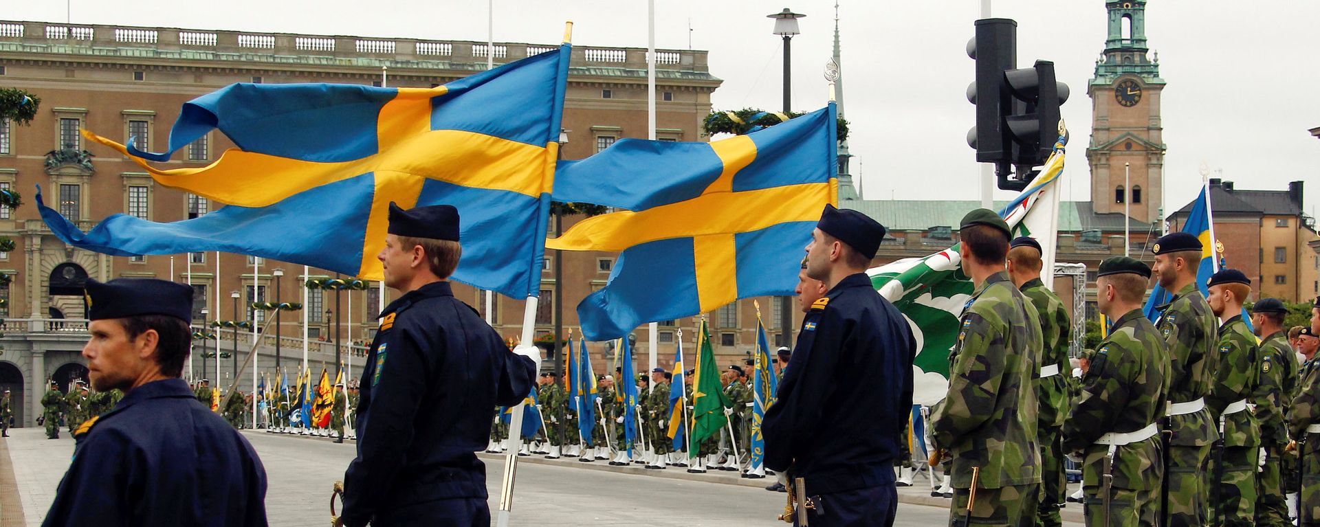  Swedish armed forces soldiers attend a rehearsal in front of the Royal Palace in Stockholm, Sweden (File) - Sputnik International, 1920, 14.05.2022