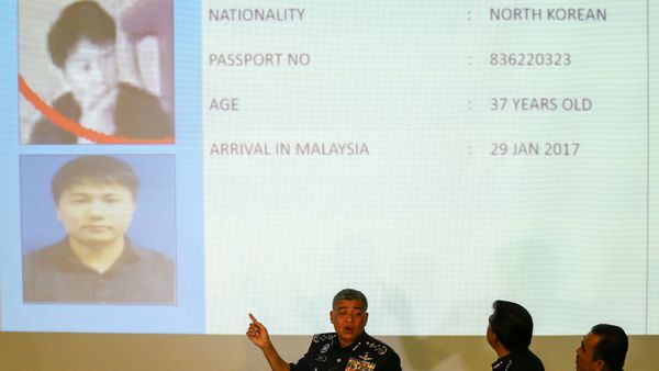 Malaysia's Royal Police Chief Khalid Abu Bakar (C) speaks next to a screen showing North Korean Kim Uk Il during a news conference regarding the apparent assassination of Kim Jong Nam, the half-brother of the North Korean leader, at the Malaysian police headquarters in Kuala Lumpur, Malaysia, February 22, 2017 Malaysia's Royal Police Chief Khalid Abu Bakar (C) speaks next to a screen showing North Korean Kim Uk Il during a news conference regarding the apparent assassination of Kim Jong Nam, the half-brother of the North Korean leader, at the Malaysian police headquarters in Kuala Lumpur, Malaysia, February 22, 2017 - Sputnik International