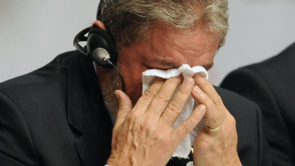 Brazilian President Luiz Inacio Lula da Silva cries at the press conference after Rio won the right to host the 2016 Olympic games, on October 2, 2009 in Copenhagen Brazilian President Luiz Inacio Lula da Silva cries at the press conference after Rio won the right to host the 2016 Olympic games, on October 2, 2009 in Copenhagen - Sputnik International
