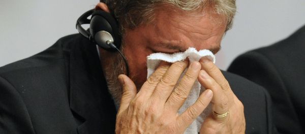 Brazilian President Luiz Inacio Lula da Silva cries at the press conference after Rio won the right to host the 2016 Olympic games, on October 2, 2009 in Copenhagen Brazilian President Luiz Inacio Lula da Silva cries at the press conference after Rio won the right to host the 2016 Olympic games, on October 2, 2009 in Copenhagen - Sputnik International