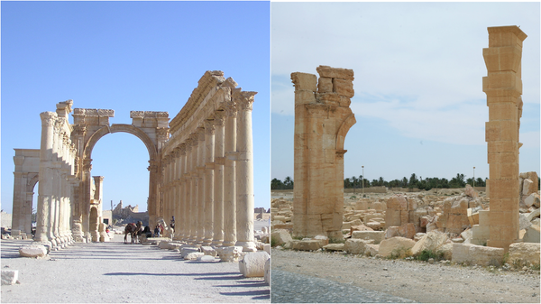 Triumphal Arch in the historical part of Palmyra Triumphal Arch in the historical part of Palmyra - Sputnik International
