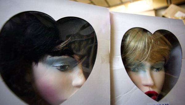 View of the heads which completed the making of latex-made adult dolls ready for shipment on an assembly line of the Domax company in Courcelles les lens, Northern France View of the heads which completed the making of latex-made adult dolls ready for shipment on an assembly line of the Domax company in Courcelles les lens, Northern France - Sputnik International