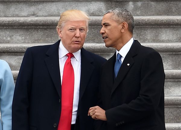 President Donald Trump and former President Barack Obama talk on the East front steps of the US Capitol after inauguration ceremonies on January 20, 2017 in Washington, DC. President Donald Trump and former President Barack Obama talk on the East front steps of the US Capitol after inauguration ceremonies on January 20, 2017 in Washington, DC. - Sputnik International