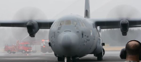 First C130-J Super Hercules arrives at Yokota Air Base, Japan - Sputnik International