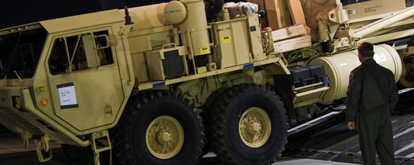 A Terminal High Altitude Area Defense (THAAD) interceptor arrives at Osan Air Base in Pyeongtaek, South Korea A Terminal High Altitude Area Defense (THAAD) interceptor arrives at Osan Air Base in Pyeongtaek, South Korea - Sputnik International