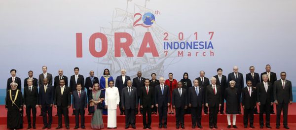 Leaders and ministers of participating countries pose for a group photo at the Indian Ocean Rim Association (IORA) Summit in Jakarta, Indonesia Leaders and ministers of participating countries pose for a group photo at the Indian Ocean Rim Association (IORA) Summit in Jakarta, Indonesia - Sputnik International