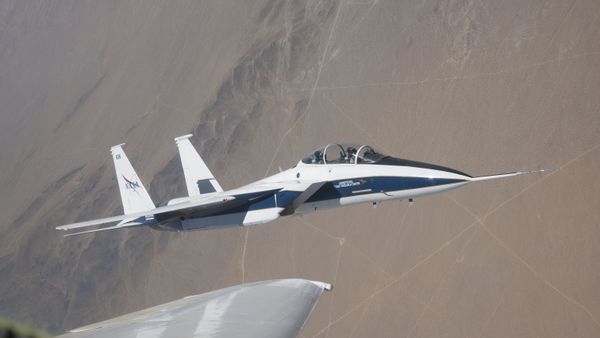 NASA’s F-15 research test bed will expose the Swept Wing Laminar Flow test article to speeds up to Mach 2, matching conditions presented during wind tunnel testing at NASA’s Langley Research Center. - Sputnik International