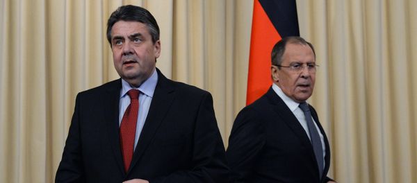Russian Foreign Minister Sergei Lavrov, right, and German Foreign Minister Sigmar Gabriel during a joint news conference in Moscow Russian Foreign Minister Sergei Lavrov, right, and German Foreign Minister Sigmar Gabriel during a joint news conference in Moscow - Sputnik International