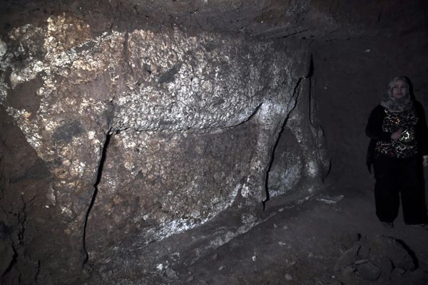 Layla Salih, head of Antiquities for the province of Nineveh, of which Mosul is the capital, stands next to archeological findings inside an underground tunnel in east Mosul on March 6, 2017 Layla Salih, head of Antiquities for the province of Nineveh, of which Mosul is the capital, stands next to archeological findings inside an underground tunnel in east Mosul on March 6, 2017 - Sputnik International