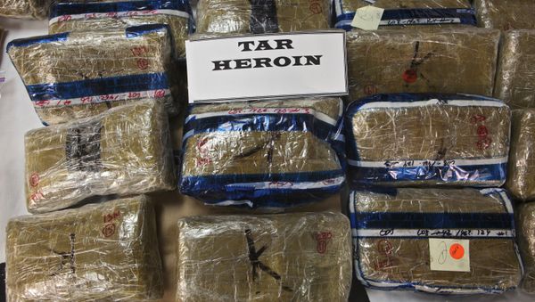 Mexican tar heroin seized in different raid operations at the Ventura County Sheriff's Department Jail Annex Building, in Ventura, Calif. (File) Mexican tar heroin seized in different raid operations at the Ventura County Sheriff's Department Jail Annex Building, in Ventura, Calif. (File) - Sputnik International