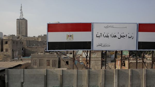 Banners with the Egyptian flag in Cairo's Bulaq district (file) - Sputnik International