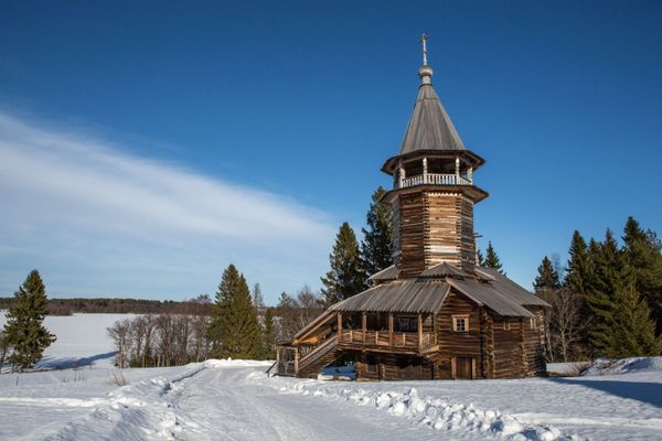 Chapel of the Three Saints from the village of Kavgora in the museum-reserve of Kizhi. - Sputnik International