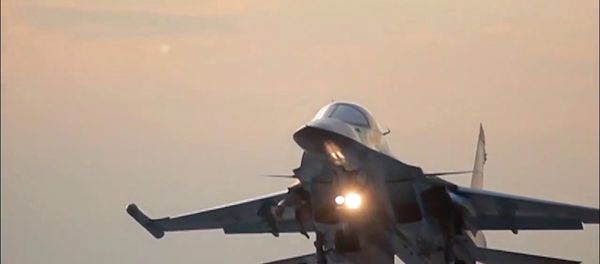 Russia's Sukhoi Su-34 Fullback tactical bomber returns to the Hamadan air base after the air strikes on Daesh sites in Syria. (File) Russia's Sukhoi Su-34 Fullback tactical bomber returns to the Hamadan air base after the air strikes on Daesh sites in Syria. (File) - Sputnik International