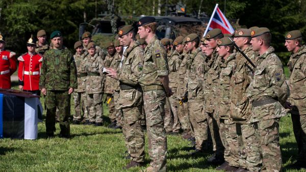 Britain's Prince Harry attends a special ceremony with presentation of the British Certificates of Commendation to Estonian servicemen during NATO's Spring Storm exercise in Otepaa, Estonia, Saturday, May 17, 2014. Britain's Prince Harry attends a special ceremony with presentation of the British Certificates of Commendation to Estonian servicemen during NATO's Spring Storm exercise in Otepaa, Estonia, Saturday, May 17, 2014. - Sputnik International