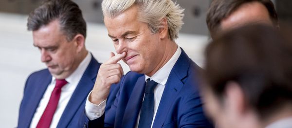 Dutch PVV leader Geert Wilders is seen prior to a meeting between main parties leaders and the Chairman of the Senate in The Hague, on March 16, 2017, one day after the general elections Dutch PVV leader Geert Wilders is seen prior to a meeting between main parties leaders and the Chairman of the Senate in The Hague, on March 16, 2017, one day after the general elections - Sputnik International