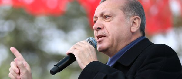 Turkish President Tayyip Erdogan speaks during a ceremony in Eskisehir, Turkey, March 17, 2017 - Sputnik International