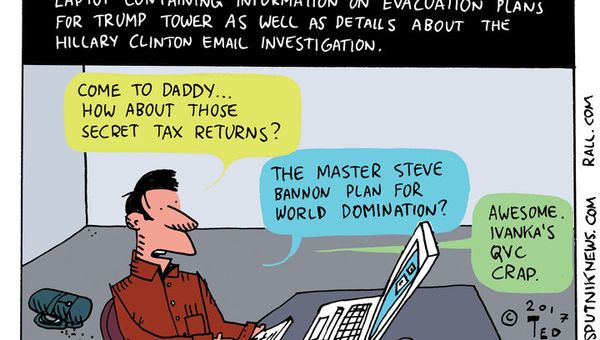 Secret Service Laptop Cartoon - Sputnik International