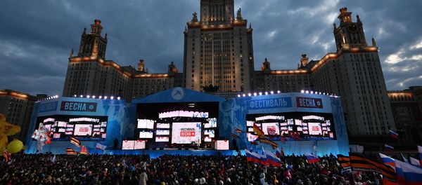 Area by the Lomonosov Moscow State University during a rally-concert held as part of the Vesna (Spring) festival on Vorobyovy (Sparrow) Hills - Sputnik International