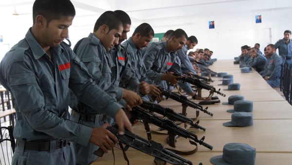 In this July 24, 2016 file photo, Afghan soldiers practice, in Lashkargah, capital of southern Helmand province, Afghanistan - Sputnik International