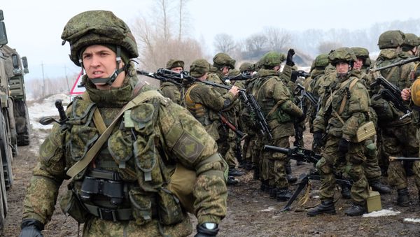 The first stage of the joint military exercise of the Russian Airborne Forces and the Belarusian Special Operations Force at the Polivna training ground in the Ulyanovsk Region. - Sputnik International
