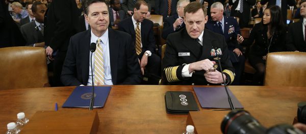 FBI Director James Comey (L) and National Security Agency Director Mike Rogers take their seats at a House Intelligence Committee hearing into alleged Russian meddling in the 2016 U.S. election, on Capitol Hill in Washington, U.S FBI Director James Comey (L) and National Security Agency Director Mike Rogers take their seats at a House Intelligence Committee hearing into alleged Russian meddling in the 2016 U.S. election, on Capitol Hill in Washington, U.S - Sputnik International