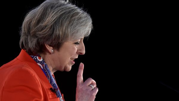 Britain's Prime Minister Theresa May speaks at the Conservative Party's Spring Forum in Cardiff, Wales, March 17, 2017. Britain's Prime Minister Theresa May speaks at the Conservative Party's Spring Forum in Cardiff, Wales, March 17, 2017. - Sputnik International