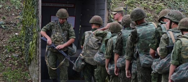 Russian troops during exercises at the Kanchaveli advanced outpost. (File) Russian troops during exercises at the Kanchaveli advanced outpost. (File) - Sputnik International