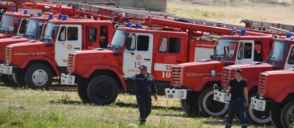 Fire engines and staff Fire engines and staff - Sputnik International