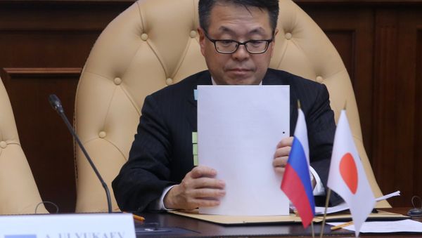 Minister for Economic Cooperation with Russia Hiroshige Seko at a Moscow meeting of the Russian-Japanese high-level working group on cooperation plans (File) - Sputnik International