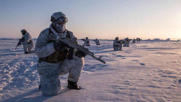Drill of special ops unit of Chechen Republic near North Pole - Sputnik International