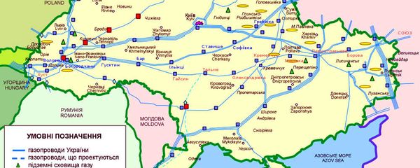 Map of Ukraine's immense gas transit network, most of it built during the Soviet period and in need of modernization. - Sputnik International