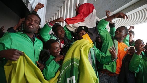 Fans at the friendly match between Russia and Cote d’Ivoire - Sputnik International