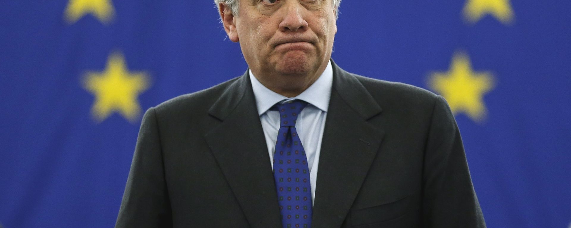 Antonio Tajani acknowledges applauses after being elected European Parliament President at the European Parliament in Strasbourg, in Strasbourg, eastern France, Tuesday, Jan. 17, 2017 Antonio Tajani acknowledges applauses after being elected European Parliament President at the European Parliament in Strasbourg, in Strasbourg, eastern France, Tuesday, Jan. 17, 2017 - Sputnik International, 1920, 18.02.2024