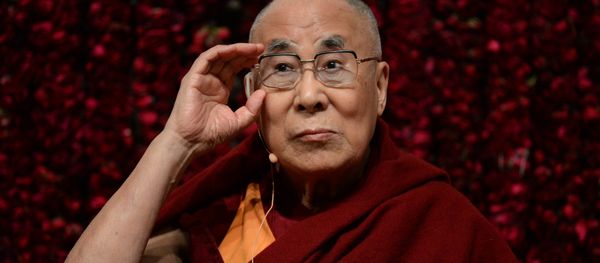 Tibetan spiritual leader, the Dalai Lama, gestures before delivering a public lecture on “Reviving Indian Wisdom in Contemporary India” at a function in New Delhi on February 5, 2017 Tibetan spiritual leader, the Dalai Lama, gestures before delivering a public lecture on “Reviving Indian Wisdom in Contemporary India” at a function in New Delhi on February 5, 2017 - Sputnik International