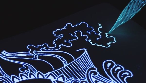 Glow Ink + Glass Pen Drawing! - Sputnik International