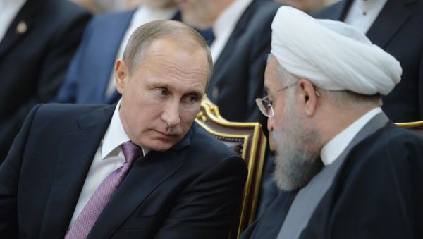 Russian President Vladimir Putin, left, and President of Iran Hassan Rouhani during the joint documents signing ceremony following the Russian-Iranian talks in Tehran, Iran, November 23, 2015 Russian President Vladimir Putin, left, and President of Iran Hassan Rouhani during the joint documents signing ceremony following the Russian-Iranian talks in Tehran, Iran, November 23, 2015 - Sputnik International