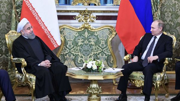 Russian President Vladimir Putin meets with Iranian President Hassan Rouhani at the Kremlin in Moscow, Russia Russian President Vladimir Putin meets with Iranian President Hassan Rouhani at the Kremlin in Moscow, Russia - Sputnik International